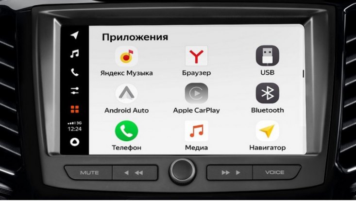 На первом изображении новой медиасистемы мы видим ее встроенной в переднюю панель Весты. Если бы…