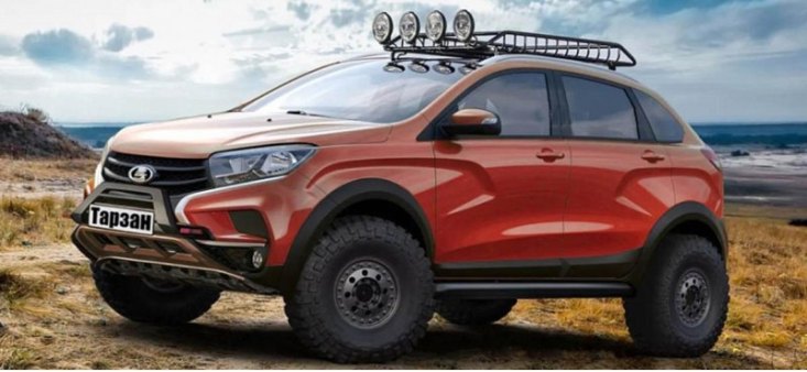 Новый внедорожник LADA XRAY TARZAN 2023-2024 года представили на рендерных фотозарисовках
