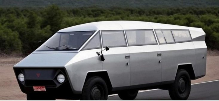 Нейросеть создала Lada Largus и УАЗ «Буханка» в стиле пикапа Tesla Cybertruck