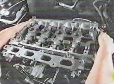 After unscrewing, the cylinder head mounting bolts are replaced with new ones. Their reuse is not…