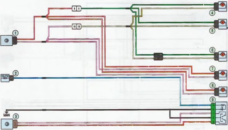Электросхема центрального замка (Лада Ларгус 1, 2012-2023 ...