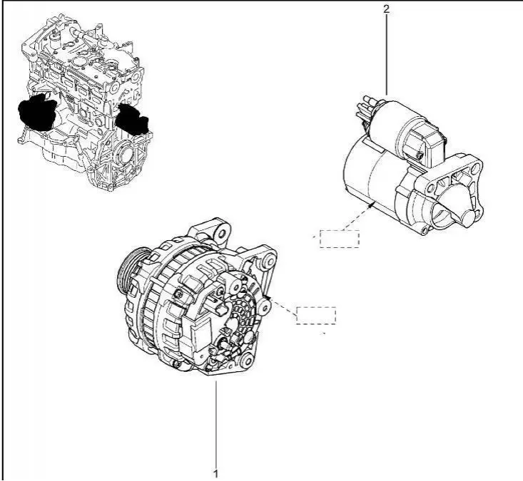 Generator i starter (16 ventila)
