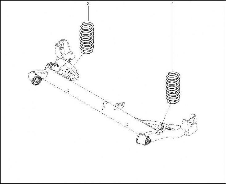 Спружыны падвескі заднія