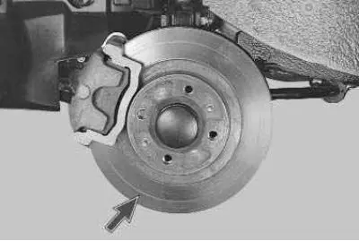 4. Inspect the disc. If there are scratches, the disc can be removed and ground, but it must be…