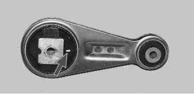 Note: Install the right and left engine mount rods with the arrows on the rubber pads pointing away…