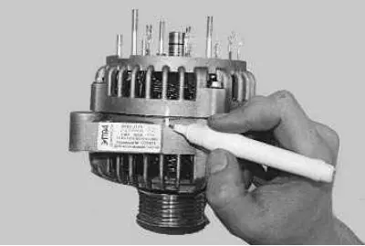 12. Mark the relative positions of the generator covers...