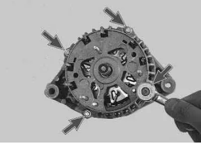 13. ...unscrew the four tie bolts...