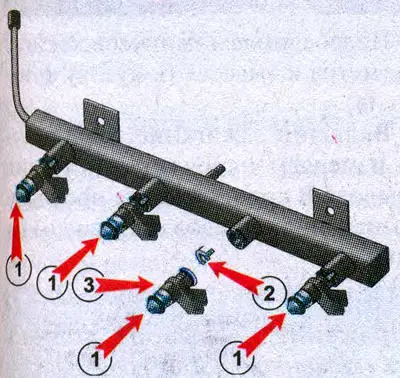1. Remove the fuel rail (see «Fuel rail - removal and installation»).