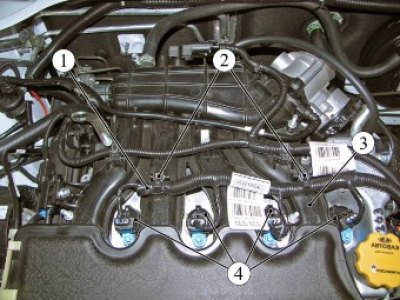 Рисунок 8-19 - Соединения жгута проводов катушек…