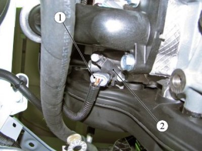 Рисунок 8-27 - Датчик фаз: 1 - колодка жгута…