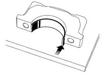 Рисунок 36 - Установка вкладышей в крышки коренных подшипников