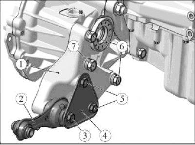 Рисунок 3-40 - Снятие кронштейна опоры задней…