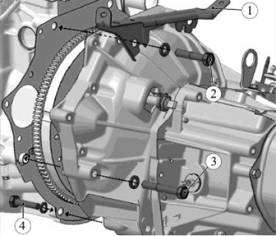 Рисунок 3-42 - Отсоединение КП от двигателя: 1 -…