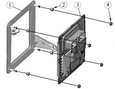 Рисунок 5-2 - Снятие контроллера управления роботизированной КП: 1 - кронштейн контроллера…