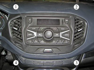 Рисунок 19-1 - Снятие центральной накладки панели…